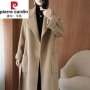皮尔·卡丹 皮尔卡丹（pierre cardin）轻奢2022年秋冬新款高端双面羊绒大衣女宽松加厚韩版羊毛呢 可可色 (款) 高质量