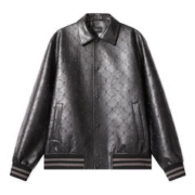 Cabbeen 卡宾 男装 老花LOGO夹克2023秋新款头机车服H 煤黑色01 50/175/L