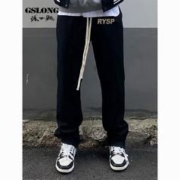 GSLONG 港士龙 美式复古宽松垂感直筒裤子男秋季休闲裤高街vibe潮牌痞帅运动长裤