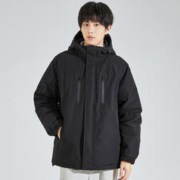 TONLION 唐狮 2023冬季新款羽绒服男工装加厚宽松短款连帽冲锋少年上衣外套