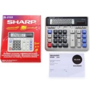 SHARP 夏普 正品 夏普EL-2135电脑大按键计算器 银行财务会计专用大号桌面办公商务12位数太阳能电子计算机记算器el2135
