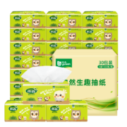 （凑单1元）雨森（YUSEN）自然生趣抽纸面巾纸5层 300张X30包*3