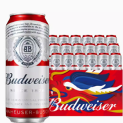 88VIP！Budweiser 百威 经典醇正 啤酒450ml*18听整箱装