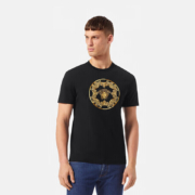 VERSACE 范思哲 男装美杜莎水晶缀饰刺绣个性T恤短袖黑色