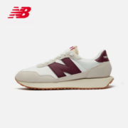 NEW BALANCE 官方休闲鞋男鞋女鞋冬季复古低帮舒适百搭237系列情侣运动鞋 米色/白色 MS237SB 37 (脚长22.5cm)