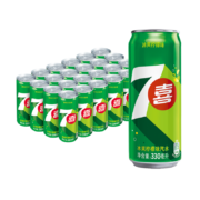 plus会员:百事可乐 七喜 7up 柠檬味汽水 330ml*24听*2件