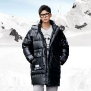 semir 森马 中长款亮面羽绒服 10D7821113126