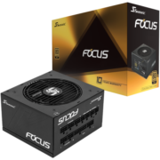 海韵SEASONIC 金牌全模FOCUS GX1000W电源PCIe5.0 16-pin线12VHPWR支持4090 14cm小身形 3代温控