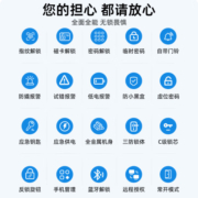 科西朗指纹锁电子锁智能门锁家用密码锁防盗门NFC手机远程蓝牙通通锁 Q30标准版 【全国免费标准上门安装】