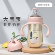 taoqibaby 淘气宝贝 奶瓶1岁以上宝宝安抚防喷防漏奶瓶PPSU宝宝耐摔吸管奶瓶