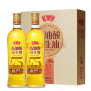 luhua 鲁花 食用油 5S 物理压榨 高油酸花生油750ml*2礼盒 油酸含量高于75%