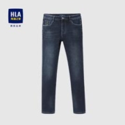 HLA 海澜之家 牛仔裤简约纯色舒适弹力保暖锁温时尚直筒裤子男