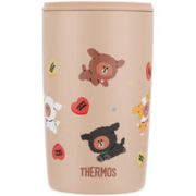 THERMOS 膳魔师 保温杯朱一龙同款水杯日系便携随手杯办公杯咖啡杯TCDP 狗Puppy布朗咖啡杯