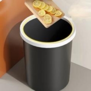 PLUS会员：家杰优品 圆形压圈垃圾筒 10L*2件
