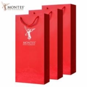 MONTES 蒙特斯 红酒礼袋（不含酒） 红色双支装礼袋*3个