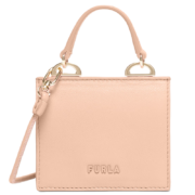 PLUS会员：FURLA 芙拉 FUTURA系列 女士手提小方包 蜜桃粉