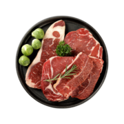 恒都 国产谷饲原切牛排套餐1.2kg（西冷4片 眼肉4片）冷冻 谷饲牛肉