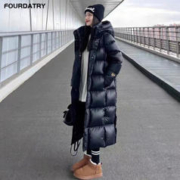 FOURDATRY 长款超厚黑金羽绒服男女同款