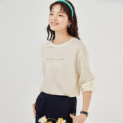 GIORDANO 佐丹奴 长袖t恤女秋冬新款纯棉回归自然主题印花休闲上衣13393793