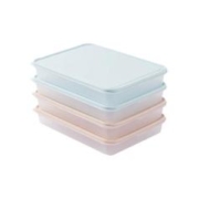 京东京造 4层4盖饺子盒 冰箱收纳盒 保鲜盒 食品级大容量可微波炉加热