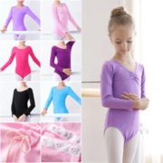 艾舞戈 儿童舞蹈服练功服秋冬跳舞服装女童长袖考级芭蕾舞服体操服形体服