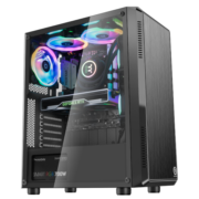 Thermaltake（Tt）启航者S3+黑色 机箱水冷电脑主机（支持ATX主板/支持背线/侧透/U3/游戏机箱）