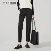 ESE·Y 逸阳 冬高腰毛呢休闲版西裤女宽松直筒裤子