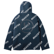 BEASTER 小恶魔鬼脸满印情侣防风仿羊羔毛外套