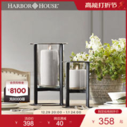 HARBOR HOUSE 美式家居铁艺金属客厅餐厅摆件烛台玻璃风灯Elegant