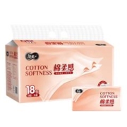 C&S 洁柔 抽纸 棉柔感3层80抽面巾纸*18包 立体压花 亲肤柔软 湿水不易破