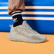 adidas「泡泡鞋」HI-TAIL经典复古运动鞋男女阿迪达斯官方三叶草 灰色/浅咖色 42(260mm)