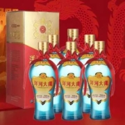 洋河大曲 新天蓝 42度绵柔浓香型白酒500mL*6瓶整箱 送3个礼袋