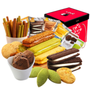 法丽兹夹心曲奇饼干早餐小吃下午茶糕点休闲食品多口味零食70g*8袋装 70g抹茶*2酸奶*2芝士*2香草*2《共8袋》