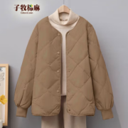子牧棉麻 女士菱格棉服外套 Z23DA002306