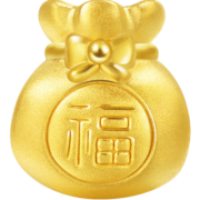 周生生新年礼物黄金转运珠 福袋足金珠子男女情侣手串 不含红绳手链89197C定价