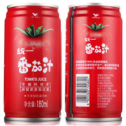 统一 100%番茄汁 0脂 精选新疆番茄 浓缩还原180ml*24罐