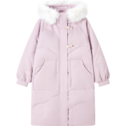 Semir森马羽绒服女长款 109722113010粉紫 1件