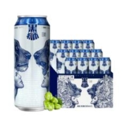 plus会员：雪花啤酒（Snowbeer） 黑狮白啤全麦芽酿造 500ml*12听+赠品（黄飞红 麻辣花生25g*10袋 ）