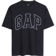 Gap男女装夏季LOGO字母纯棉短袖重磅T恤809021美式复古水洗棉 海军蓝 185/104A(L)