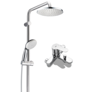 高仪（GROHE）进口淋浴花洒套装 200MM新天瀑顶喷花洒 带下水淋雨龙头26452001