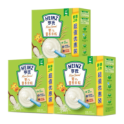 亨氏（Heinz）婴儿营养米粉无添加白砂糖辅食宝宝米糊含FOS益生元 6-36个月适用 原味米粉400g*3
