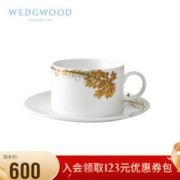 WEDGWOOD 威基伍德 王薇薇Vera Wang 灿金花园 骨瓷 咖啡杯碟 一杯一碟