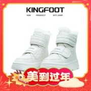 爆卖年货、PLUS会员：KFT 冬季加绒百搭保暖休闲ins女靴 米色 KP241059M