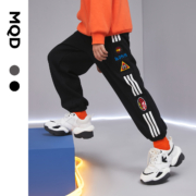 MQD 马骑顿 男童卡通绣花韩版加绒裤 多款可选