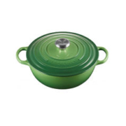 LE CREUSET 酷彩 法国进口铸铁珐琅炖锅妈咪锅海鲜锅26cm 翠竹绿