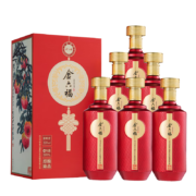 京东百亿补贴:金六福 长寿图中国红 53度 500ml*6瓶 整箱装 清香型白酒 婚宴年货送礼