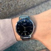 CASIO 卡西欧 手表男黑暗之心薄款石英男表非机械MTP-VT01 海外直邮
