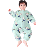南极人（Nanjiren）婴儿分腿睡袋春秋冬法兰绒家居服儿童防踢被子宝宝珊瑚绒睡衣80cm