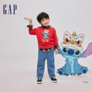 Gap 盖璞 【史迪奇联名】男女幼童抓绒卫衣