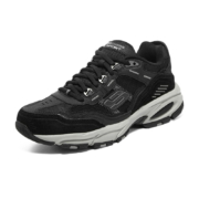 PLUS会员：SKECHERS 斯凯奇 老爹鞋男复古潮流秋冬百搭休闲鞋学生缓震防滑耐磨运动鞋 237067-BKCC